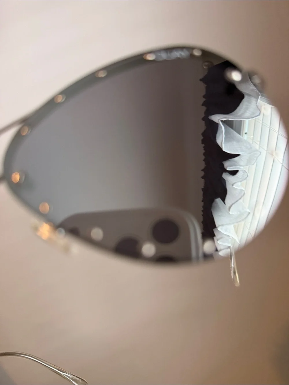 OUAI x Jaclyn Hill Studded Aviator Sunglasses - Silver Mirror